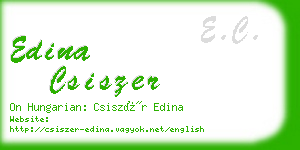 edina csiszer business card